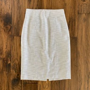 BANANA REPUBLIC - Grey Linen Midi Skirt - Size 8